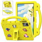 For Lenovo Tab P11 / J606F Handle Kickstand Children EVA Shockproof Tablet Case(Yellow) - 1