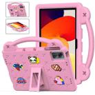 For Xiaomi Redmi Pad SE 11 2023  Handle Kickstand Children EVA Shockproof Tablet Case(Pink) - 1