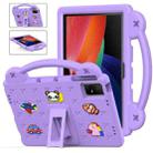 For TCL Tab 11 9466x3 Handle Kickstand Children EVA Shockproof Tablet Case(Light Purple) - 1
