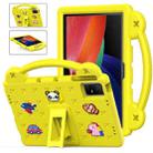 For TCL Tab 11 9466x3 Handle Kickstand Children EVA Shockproof Tablet Case(Yellow) - 1