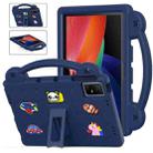 For TCL Tab 11 9466x3 Handle Kickstand Children EVA Shockproof Tablet Case(Navy Blue) - 1