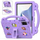 For TCL Nxt Pader 11 2023 Handle Kickstand Children EVA Shockproof Tablet Case(Light Purple) - 1