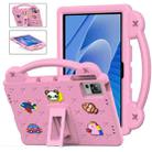 For DOOGEE T30 Pro 11 2023 Handle Kickstand Children EVA Shockproof Tablet Case(Pink) - 1