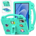 For DOOGEE T30 Pro 11 2023 Handle Kickstand Children EVA Shockproof Tablet Case(Mint Green) - 1