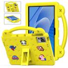 For DOOGEE T30 Pro 11 2023 Handle Kickstand Children EVA Shockproof Tablet Case(Yellow) - 1