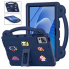 For DOOGEE T30 Pro 11 2023 Handle Kickstand Children EVA Shockproof Tablet Case(Navy Blue) - 1