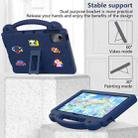 For Huawei MatePad SE 11 2024 Handle Kickstand Children EVA Shockproof Tablet Case(Navy Blue) - 3