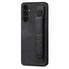 For Samsung Galaxy A04s Retro Wristband Holder Leather Back Phone Case(Black) - 1
