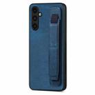 For Samsung Galaxy A13 5G Retro Wristband Holder Leather Back Phone Case(Blue) - 1
