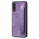 For Samsung Galaxy A53 5G Retro Wristband Holder Leather Back Phone Case(Purple) - 1