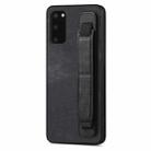 For Samsung Galaxy S20 Retro Wristband Holder Leather Back Phone Case(Black) - 1