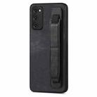 For Samsung Galaxy S20 FE Retro Wristband Holder Leather Back Phone Case(Black) - 1