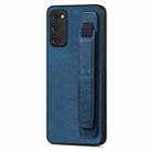 For Samsung Galaxy S20 FE Retro Wristband Holder Leather Back Phone Case(Blue) - 1