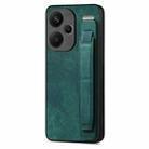 For Xiaomi Redmi Note 13 Pro+ Retro Wristband Holder Leather Back Phone Case(Green) - 1