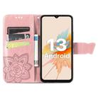 For UMIDIGI A13 Pro 5G Butterfly Love Flower Embossed Leather Phone Case(Rose Gold) - 3