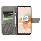 For UMIDIGI A13 Pro 5G Butterfly Love Flower Embossed Leather Phone Case(Gray) - 3