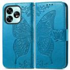 For UMIDIGI G3 / G3 Plus / G3 Max Butterfly Love Flower Embossed Leather Phone Case(Blue) - 2