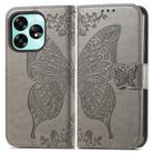 For UMIDIGI G3 / G3 Plus / G3 Max Butterfly Love Flower Embossed Leather Phone Case(Gray) - 2