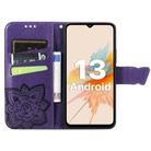 For UMIDIGI G5 / G5A Butterfly Love Flower Embossed Leather Phone Case(Purple) - 3
