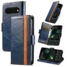 For Google Pixel 6 CaseNeo Splicing Dual Magnetic Buckle Leather Phone Case(Blue) - 1