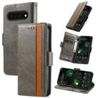 For Google Pixel 6 Pro CaseNeo Splicing Dual Magnetic Buckle Leather Phone Case(Gray) - 1