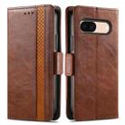 For Google Pixel 7 CaseNeo Splicing Dual Magnetic Buckle Leather Phone Case(Brown) - 2
