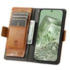 For Google Pixel 8a CaseNeo Splicing Dual Magnetic Buckle Leather Phone Case(Khaki) - 3