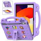 For  Lenovo Tab  P12 Handle Kickstand Children EVA Shockproof Tablet Case(Light Purple) - 1