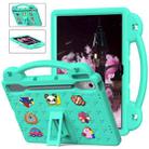 For  Lenovo Xiaoxin Pad Pro 12.7 2025 Handle Kickstand Children EVA Shockproof Tablet Case(Mint Green) - 1