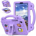 For Lenovo Tab One 8.7 2025 / K9 Handle Kickstand Children EVA Shockproof Tablet Case(Light Purple) - 1