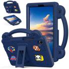 For Lenovo Tab One 8.7 2025 / K9 Handle Kickstand Children EVA Shockproof Tablet Case(Navy Blue) - 1