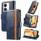 For vivo Y100 CaseNeo Splicing Dual Magnetic Buckle Leather Phone Case(Blue) - 1
