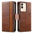 For vivo Y100 CaseNeo Splicing Dual Magnetic Buckle Leather Phone Case(Brown) - 2