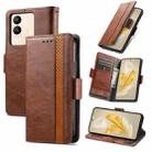 For vivo Y200 / V29E CaseNeo Splicing Dual Magnetic Buckle Leather Phone Case(Brown) - 1