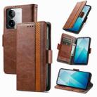 For vivo iQOO Z8X CaseNeo Splicing Dual Magnetic Buckle Leather Phone Case(Brown) - 1