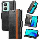 For vivo Y27 CaseNeo Splicing Dual Magnetic Buckle Leather Phone Case(Black) - 1