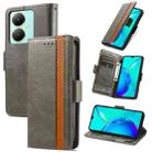 For vivo Y27 CaseNeo Splicing Dual Magnetic Buckle Leather Phone Case(Gray) - 1