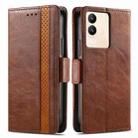 For vivo Y35 5G CaseNeo Splicing Dual Magnetic Buckle Leather Phone Case(Brown) - 2