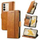 For vivo S16 Pro CaseNeo Splicing Dual Magnetic Buckle Leather Phone Case(Khaki) - 1
