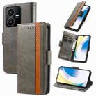 For vivo Y22 CaseNeo Splicing Dual Magnetic Buckle Leather Phone Case(Gray) - 1