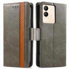 For vivo Y22 CaseNeo Splicing Dual Magnetic Buckle Leather Phone Case(Gray) - 2