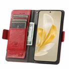 For vivo Y22 CaseNeo Splicing Dual Magnetic Buckle Leather Phone Case(Red) - 3