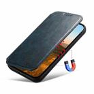 For iPhone 15 Suteni J05 Leather Magnetic MagSafe Phone Case(Blue) - 2