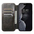 For iPhone 15 Pro Max Suteni J05 Leather Magnetic MagSafe Phone Case(Black) - 3