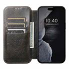 For iPhone 15 Pro Suteni J05 Leather Magnetic MagSafe Phone Case(Black) - 3