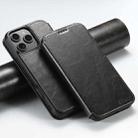 For iPhone 16 Pro Suteni J05 Leather Magnetic MagSafe Phone Case(Black) - 1