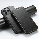 For iPhone 16 Pro Max Suteni J05 Leather Magnetic MagSafe Phone Case(Black) - 1