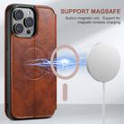 For iPhone 16 Pro Max Suteni J05 Leather Magnetic MagSafe Phone Case(Khaki) - 3