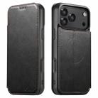 For iPhone 17 Pro Max Suteni J05 Leather Magnetic MagSafe Phone Case(Black) - 1