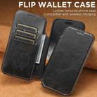 For iPhone 17 Pro Max Suteni J05 Leather Magnetic MagSafe Phone Case(Black) - 2